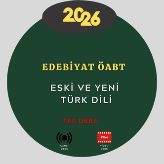2026-ESKİ VE YENİ TÜRK DİLİ TEK DERS